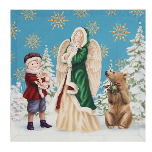 Набор салфеток сервировочных «Этель» Christmas time, 4 шт., синие, 40×40 см
