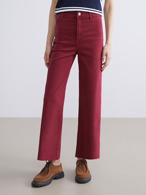 Wideleg Kad?n Jean Pantolon