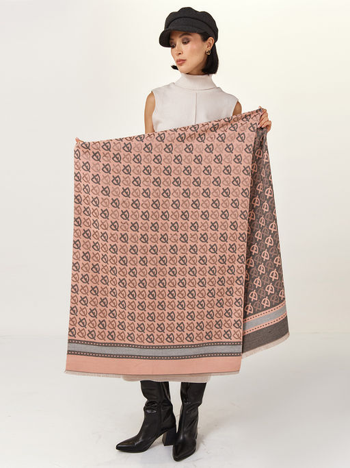 в составе ШЕРСТЬ  и КАШЕМИР Большой, мягкий, теплый  двусторонний палантин - Tantino фото 10