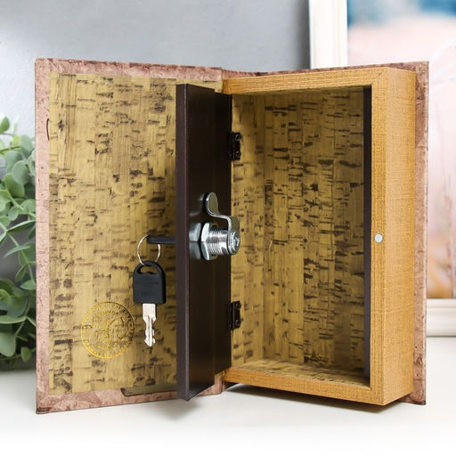 Шкатулка книга-сейф «Белочка в палантине и с сумочкой», дерево, искусственная кожа, 21×13×5 см