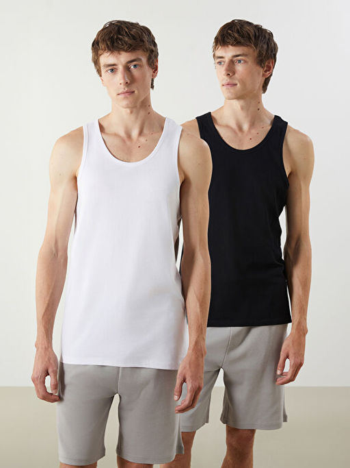 U Yaka Penye Erkek Atlet 2li - Waikiki фото 4