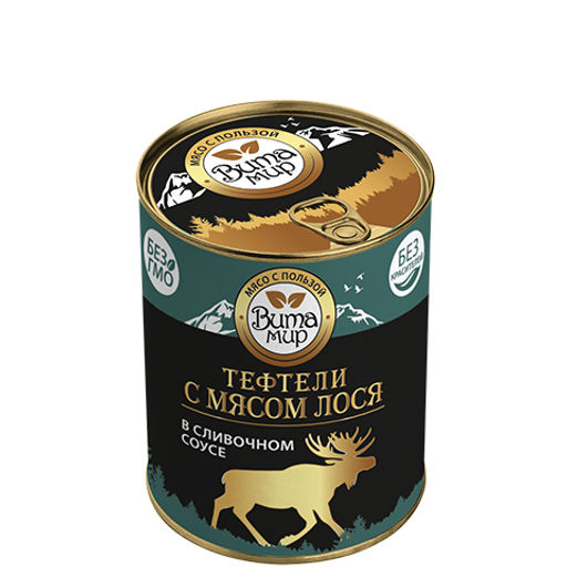 Тефтели с мясом лося в сливочном соусе ВитаМир , 340г
