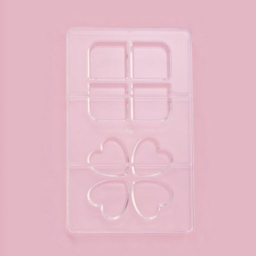 Форма для конфет и шоколада Мерси, 8 ячеек, 20?12?2.5 см, прозрачная