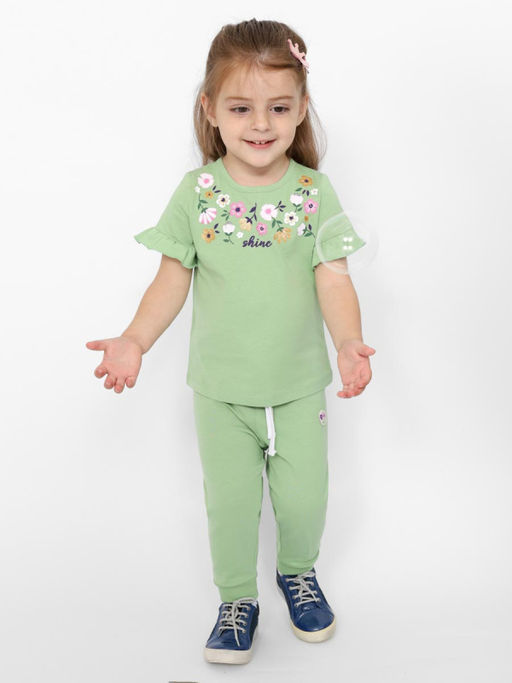 CRB wear / CSBG 63860-34-417 Футболка для девочки,оливковый/Ex.Cherubino