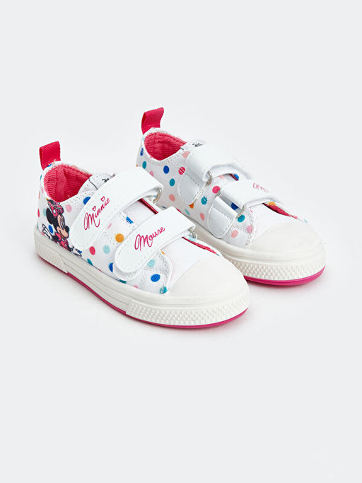 Minnie Mouse Bask?l? K?z Bebek Spor Ayakkab?