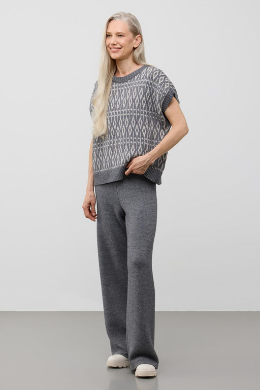 ЕВ 30247/ш/тем.серый меланж жилет жен