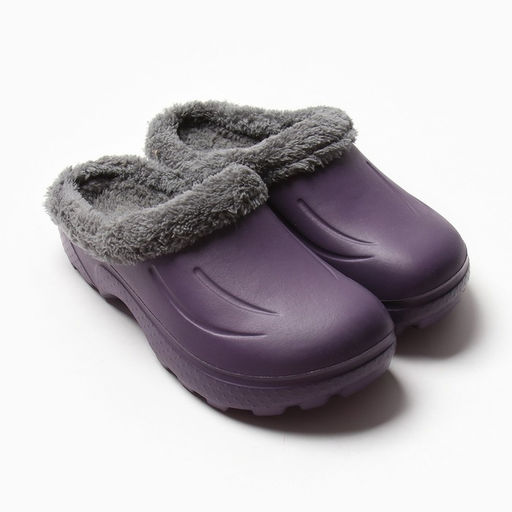 Галоши-сабо женские утепленные «Монтана» цвет баклажан, размер 41