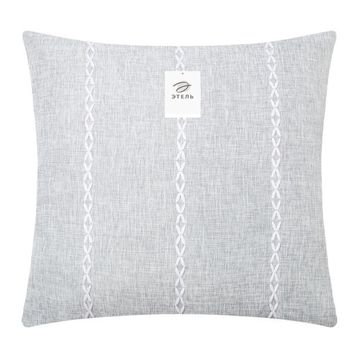 Наволочка декоративная Этель Косичка цвет серый,45х45 см полиэстер  фото 5