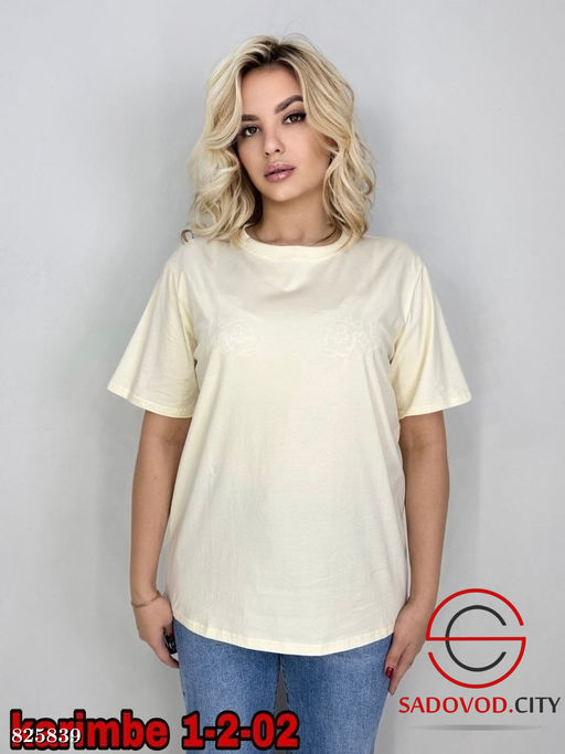 Футболка женская однотонная