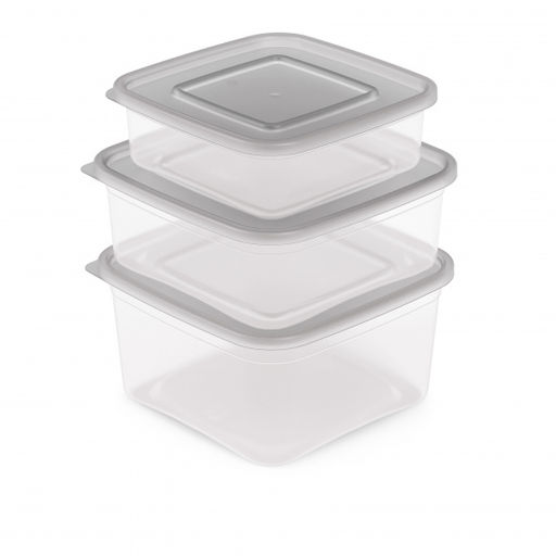 Цена за 2 шт. Набор емкостей для СВЧ квадратная М1925