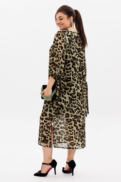 Платье ANELLI 1463 кедровый леопард  фото 4