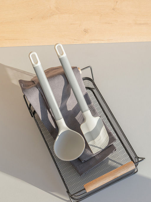 Набор кухонных принадлежностей из 2 шт. серый силикон, нейлон, ПП