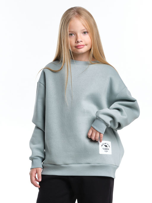 Джемпер для девочки школьный детская одежда с начесом хлопок 22-7320 мята - Mini maxi фото 14
