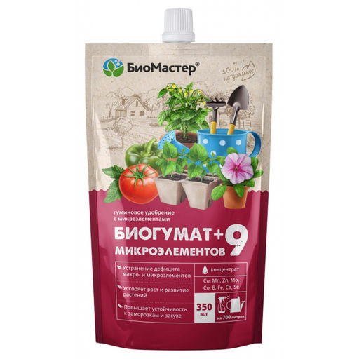 Компл. орг.-мин. удобр. Биогумат + 9 микроэлементов 350мл