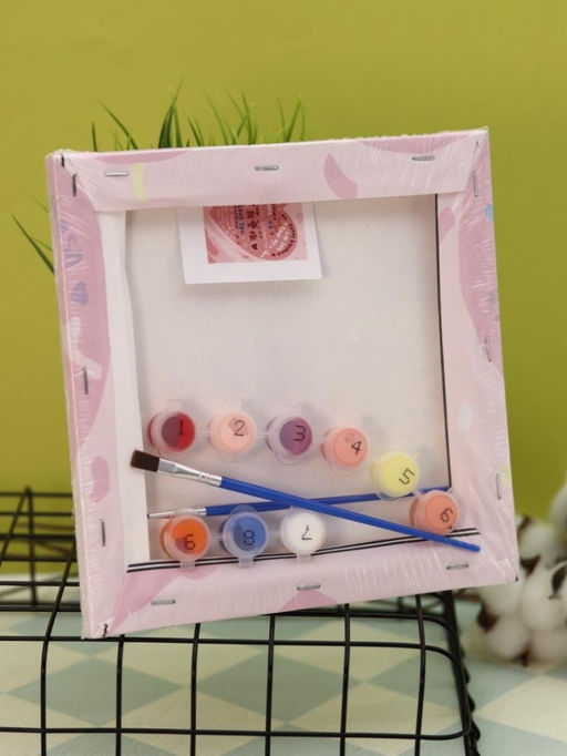 Картина по номерам на подрамнике Draw Me! Heart with text, (20*20 см)