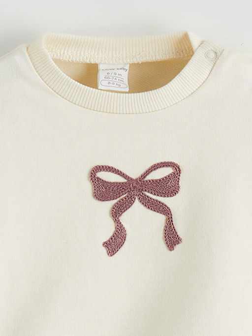 Bisiklet Yaka K?z Bebek Sweatshirt ve Tayt