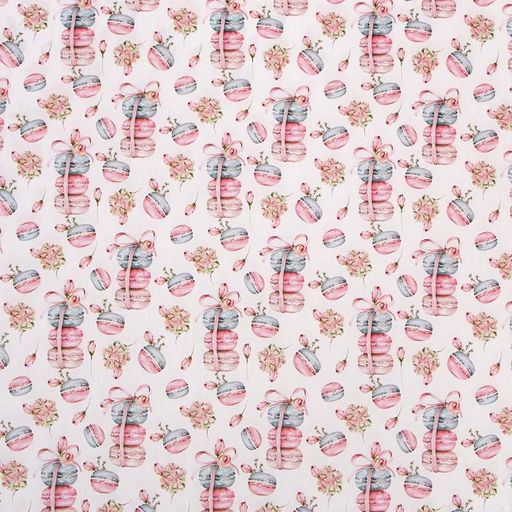 Цена за 10 шт. Бумага упаковочная крафт Макаруны, 50 х 70 см - UPAK LAND фото 4