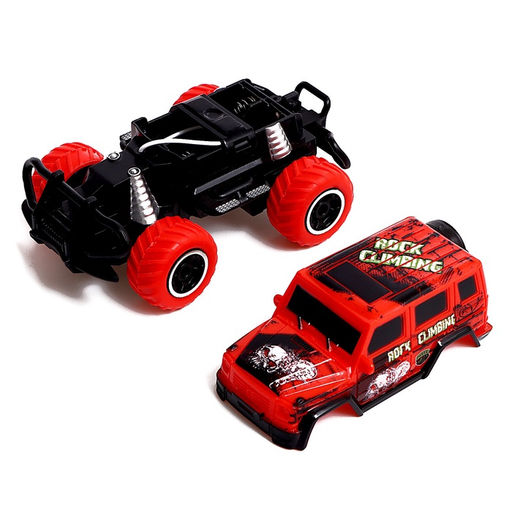 Машинка на пульте управления «Джип. Граффити», работает от батареек, цвет красный