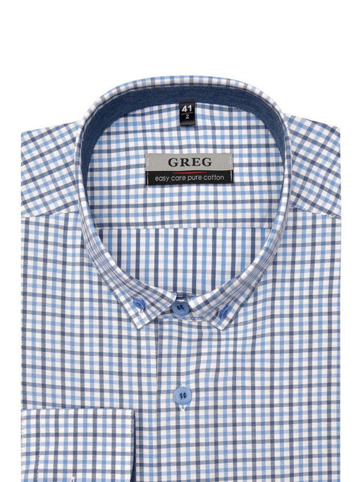 Сорочка мужская длинный рукав GREG 125/211/6095/b/1  фото 3