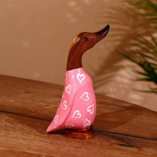 Сувенир «Утка в розовом», 20 см, дерево