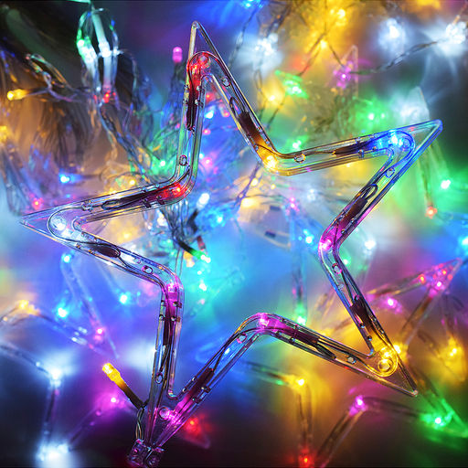 Электрогирлянда интерьерная "Звёзды" цветная