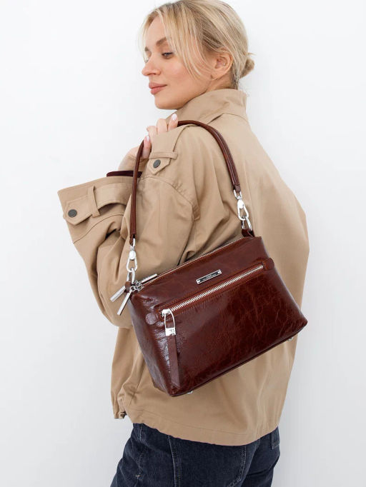 Сумка 0835CB brown Polina&Eiterou