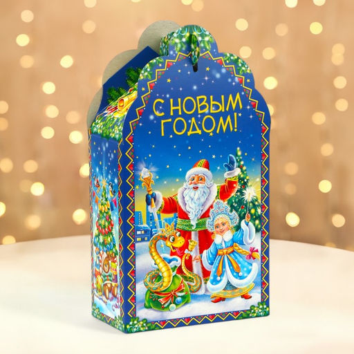 Цена за 10 шт. Подарочная коробка новогодняя Фигурная малая Зимняя мелодия 11.1?5.8?20.5 см - Simaland фото 4