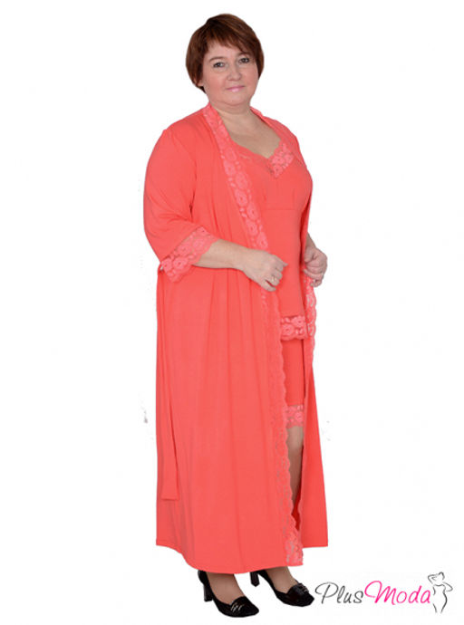 Халат-пеньюар Модель №400 размеры 44-84 - Plusmoda фото 7