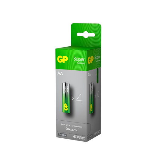 Батарейка алкалиновая GP Super, AA, LR6-40BOX, 1.5 В, набор, 40 шт.