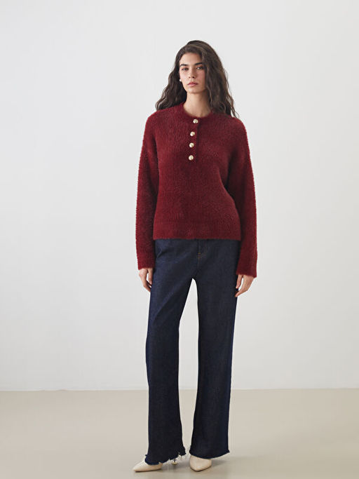 Bisiklet Yaka Kad?n Triko Kazak