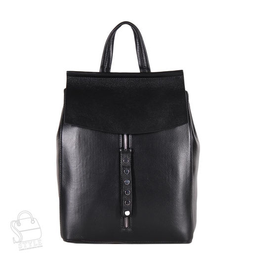 Рюкзак женский кожаный 18067 black Polina&Eiterou/30  в Новосибирске