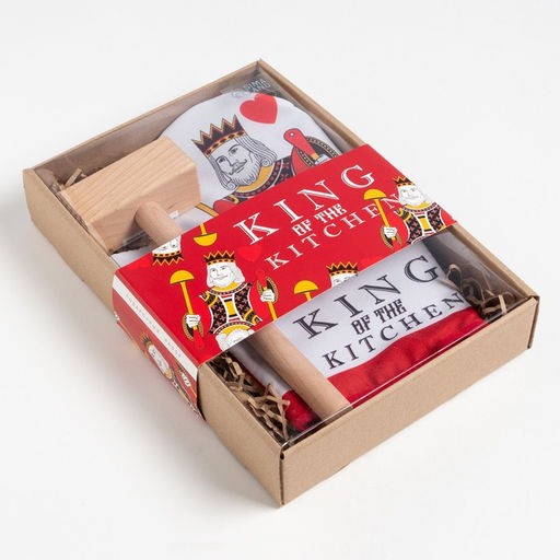 Кухонный набор King, варежка-прихватка 20х28 см, молоток деревянный - Доляна фото 6