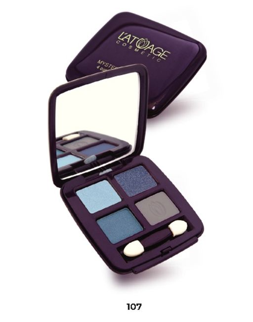 Latuage Тени для век Mysterious Eyes 4-х цветные №107 сине-голубые