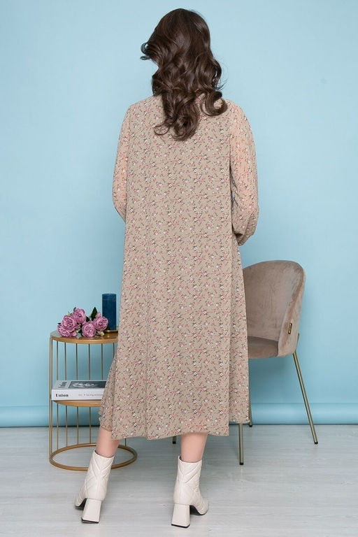 Платье Волшебная история (цветы/олива) П7033 - Lt collection фото 2