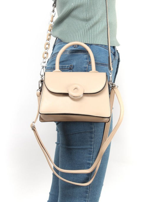 Сумка женская искусственная кожа Ch&K-8618, 1отд, плечевой ремень, бежевый SALE 260453 - Adelia фото 10