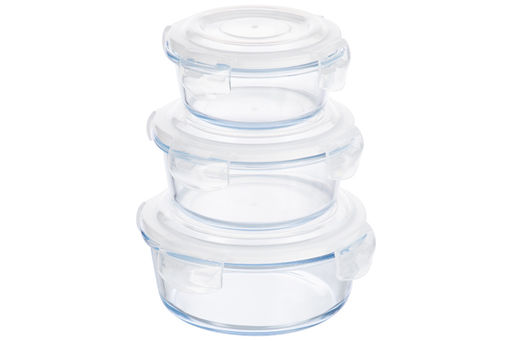 Набор 3 круглых контейнеров 400 мл, 600 мл, 950 мл с пластик. крышк. с защел., с сил.уплотн - Elan gallery фото 11