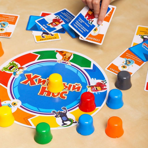 Настольная игра Хитрый нос, с карточками, 2-4 игрока, 6+
