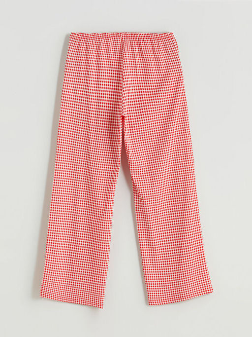 Petite Beli Lastikli Ekose Kad?n Pijama Alt