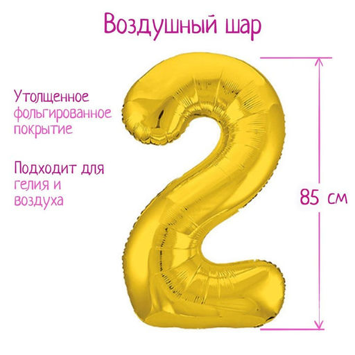 Воздушный шар фольгированный 40" Цифра 1