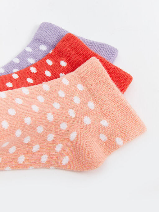 Bask?l? K?z Bebek Patik ?orap 3l? - Waikiki фото 3