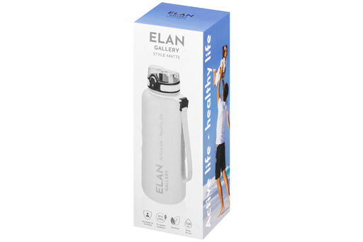 Бутылка для воды 1,5 л 10*10*28,5 см"Style Matte" с углублениями д/пальцев белая