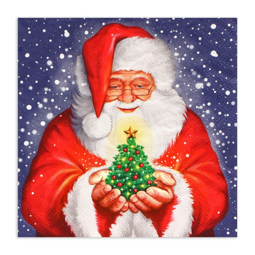 Цена за 2 шт. Салфетки бумажные Home Collection Дед мороз и новогодняя ель, 3 слоя, 33?33 см, 20 шт.