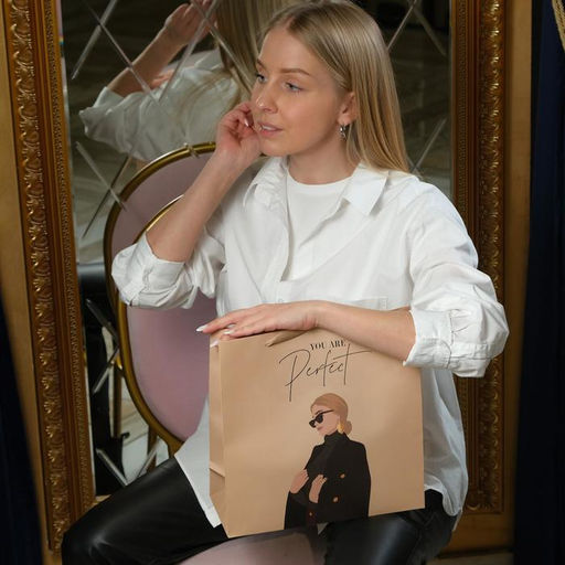 Пакет ламинированный квадратный You are perfect, 30 30 12 см - Дарите счастье фото 5