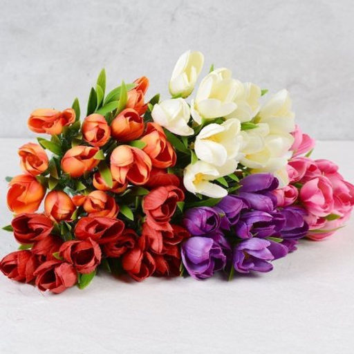 Цена за 10 шт. Цветок искусственный Букет тюльпанов 34 см 6 веток / NT596 /уп 600/ - Галеонтрейд фото 20