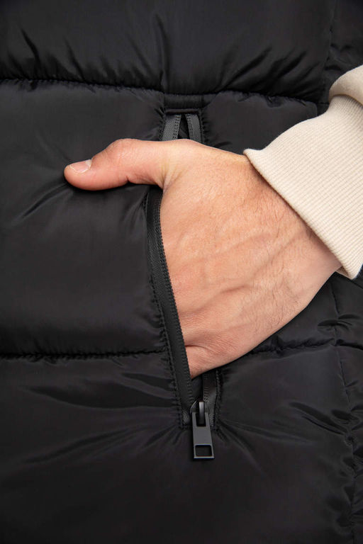 Надувной жилет Slim Fit с высоким воротником Надувной жилет - Defacto фото 9