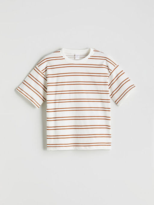 Bisiklet Yaka ?izgili Erkek ?ocuk Ti??rt