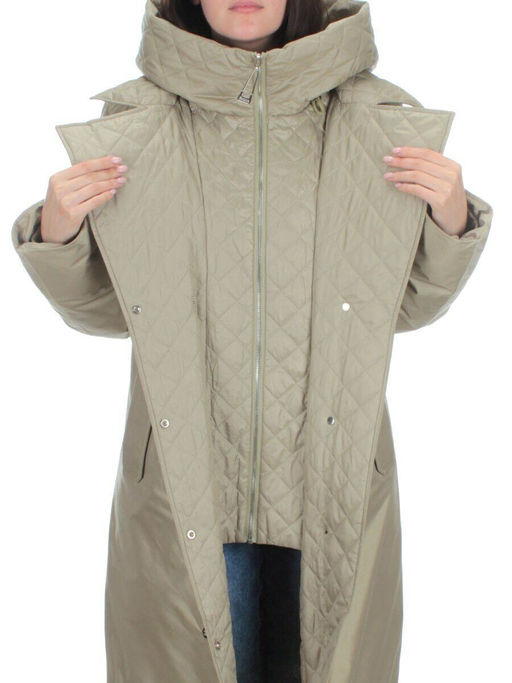 EAC327 OLIVE Пальто зимнее женское (200 гр. холлофайбера) - Fashion фото 6