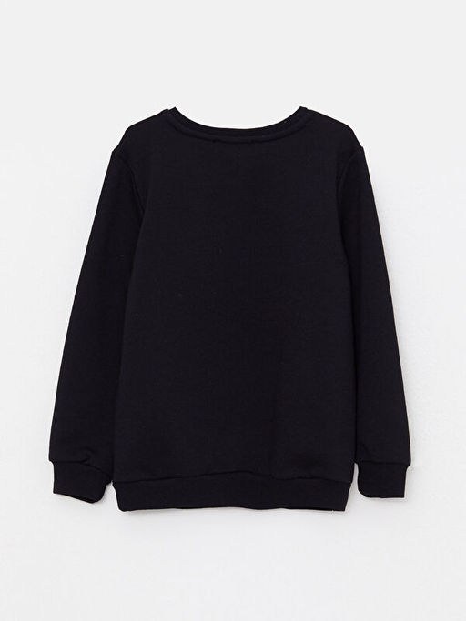 Bisiklet Yaka Bask?l? Uzun Kollu K?z ?ocuk Sweatshirt - Waikiki фото 2