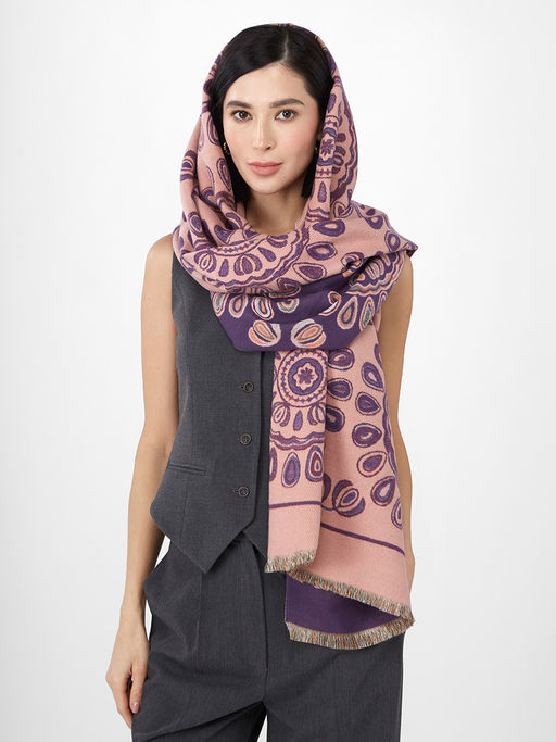 в составе ШЕРСТЬ и КАШЕМИР Большой, мягкий, теплый однотонный двусторонний палантин. - Tantino фото 8