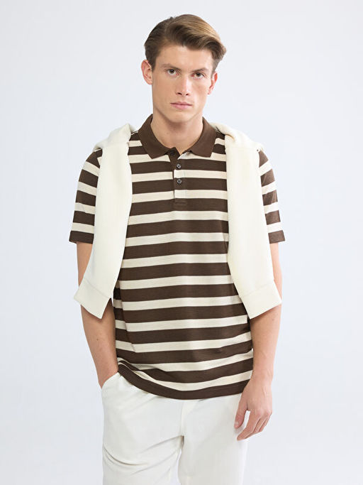 Polo Yaka ?izgili Erkek Ti??rt